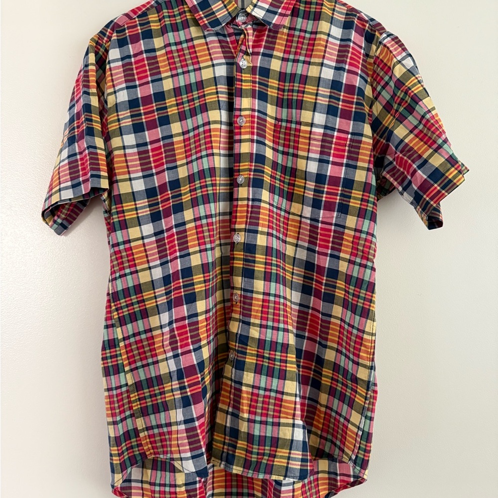 Steven Alan Colorful Plaid Button Down Shirt